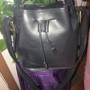 Vintage Coach Lulus Legacy Drawstring Black 9952